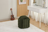 060-Chenille Fabric Modern Knot Design Ottoman Makeup Stool Footstool, Comfortable and Stylish Seat W527P239020