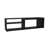 Suxta 63" Wide Tv Stand with Three Open Shelves and Three Bottle Cubbies, Cable Management, Bar Tv B200P286984
