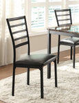 ZUN Black Finish Side Chairs Set of 4 Metal Frame Casual Dining Furniture B011P262350