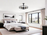 28-Inch Ceiling Fan with Light, DC Reversible Motor, 3 ABS Blades, Remote Control Included,for W934P608445