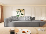 3-in-1 Convertible Sofa Bed, 79.5" Modern Deep Seat Couch with 2 Pillows, 3-Seater Sofa, Sparkling W3219P369308