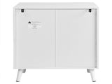 Two-door, polycarbonate sheet shoe cabinet with four internal layers, USB LED strip, and 24 37540155
