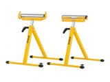 2-Pack Heavy Duty Metal Folding Roller Stand with Edge Guides Portable Woodworking Support - Yellow 48507595