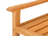 118*56.5*90cm Outdoor Garden Fir Grid Back Wooden Bench Burlywood 89218544