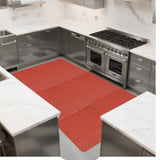 1PC Red Rubber Anti-Fatigue Kitchen Mat, 90x90x1.2cm, Thick Non-Slip Floor Mat 50548526