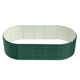 842ft Raised Garden Bed, Oval Galvanized Outdoor Planter Box, Metal Garden Bed for Planting 25828807