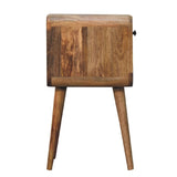 Artisan Furniture Solid Wood Mini Oak-ish Curve Lower nightstand B182P279316