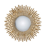 ZUN 27" in Sunburst Design Wall Mirror Decorative Golden Finish for Entryway, Modern Living room W2078124329