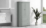 ZUN Wide Bathroom Storage Cabinet, Freestanding Storage Cabinet with Two Drawers and Adjustable Shelf, 93848651