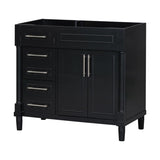 36'' Bathroom Vanity without Sink, Freestanding Bathroom Storage Cabinet with 2 Drawers and a WF322109AAB