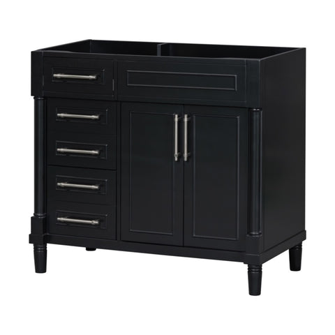 ZUN 36'' Bathroom Vanity without Sink, Freestanding Bathroom Storage Cabinet with 2 Drawers and a WF322109AAB