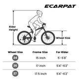 ZUN A2660 Bike 26 Inch Wheels, 21-Speed Full Suspension Mens Womens Trail Commuter City W2563P183775