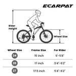 ZUN A2460 Bike 24 Inch Wheels, 21-Speed Full Suspension Mens Womens Trail Commuter City W2563P183773