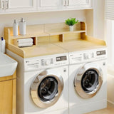 Washer Dryer Countertop, Laundry Wood Shelf Topper with Edge, 54" Width x 27.5" Depth Double Layer W2641P309102