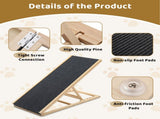 Large Dog Pet Ramp Stairs with Adjustable Height for Bed Couch Car Truck SUV, Foldable Dog Ramp for 53404340