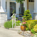 Handrails for Outdoor Steps, Iron Handrail Fits 1 Step, Transitional Handrail with Installation Kit, 39166207