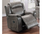 Contemporary Manual Motion Glider Recliner Chair 1pc Living Room Furniture Slate Blue Breathable B011133623