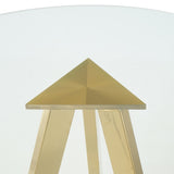 Modern Kitchen Glass dining table ROUND Tempered Glass 31.5" BAR Table top,Clear BAR Table Metal GL-W210P195510