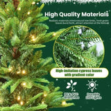 Artificial 6ft Green LED-lit Christmas Tree with 502PE/PVC Mixed Branch Tips,Hinged Premium & 26778772