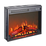 ZUN 23 inch electric fireplace insert, ultra thin heater log set & realistic flame, remote control W1769103308