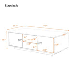 Modern High Glossy Rectangle Coffee Table, Stylish Center Table Storage Space, Accent Furniture 12830033