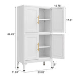 ZUN White Metal Kitchen Storage, Kitchen Pantry Storage with Doors and Shelves, Storage W328P194192