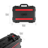 Waterproof Hard Case with Lid Storage Box and Dividers - Black Plastic Precision Instrument Case W2801P236661