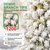 Pre-lit Flocked Artificial Christmas Tree 29972730