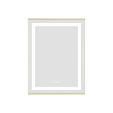 24 x 28 Inch LED Bathroom Mirror with Front and Backlight, Wall Mounted Vanity Mirror with Aluminum W2287P310230