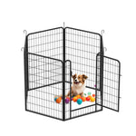 ZUN 6 Panels Heavy Duty Metal Playpen with door,39.37"H Dog Fence Pet Exercise Pen for Outdoor, Indoor 26571165