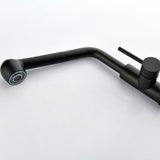 Single-Handle Pull-Out Sprayer Kitchen Faucet in Stainless Matte Black 23616223