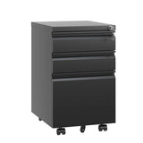 ZUN 3 Drawer Mobile File Cabinet with Lock,Metal Filing Cabinets for Home Office Organizer 40267990