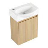 16 "Bathroom Vanity Sink Combo for Space, Modern Bathroom Vanity with Ceramic Sink, W1972P190339