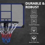 Wall-mounted basketball hoop, 35 x 24 inches shatterproof back, folding hoop, durable hoop and W1408P272360