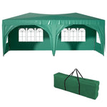 ZUN 10 x 20 ft Heavy Duty Awning Canopy Pop Up Gazebo Marquee Party Wedding Event Tent with 6 Removable 24047009