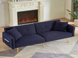 Modern Teddy Upholstered Accent Loveseat Sofa With Side Pocket,Folding Sleeper Sofa Bed With W1117P303450