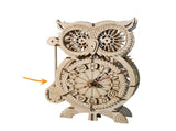 3D Wooden Puzzle Owl Clock Model Kits To Build Wooden Construction Handmade Craft Unique Christmas 13780205