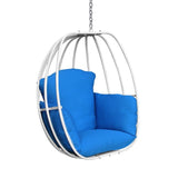 ZUN Hanging Egg Chair , Hammock Swing Chair with Hanging Kit,Blue W1889P202893