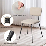 Set of 6 Modern Padded Dining Chairs for Kitchen Bar Office Chair, White 26217260