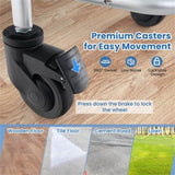 4-in-1 Commode Wheelchair Bedside/Shower/Raised Toilet Seat, 10" Wheels, Foldable, 02069961