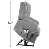 Dual Motor Heat Massage Infinite Position Up to 350 LBS Electric Power Lift Recliners with W3224P288433