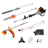 5 in 1 Multi-Functional Trimming Tool, 56CC 2-Cycle Garden Tool System with Gas Pole Saw, Hedge 41305626