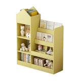 Yellow Kids Wooden Bookshelf Toy Storage Organizer with Bookcase, Kid's Bin Storage Unit with 6 W2876P233555