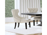 Gillian Beige and Black Fabric Upholstered Dining Side Chair B062P299885