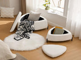 29.9"Wide 2 - Piece Upholstered Storage Ottoman Set Footrest Shoe Changing Stool with Metal W3098P296975