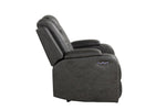 ZUN LED & Power Recliner Chair Made With Faux Leather in Gray 659436262294