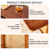 Chinese style log wind Imitation rattan Walnut color tea rectangular solid wood coffee low W1151P154605