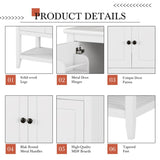 ZUN 30" White Modern Sleek Bathroom Vanity Elegant Ceramic Sink with Solid Wood Frame Open Style Shelf & N725P189825K