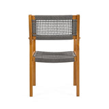 ZUN BRAIDED DINING CHAIR Dark Grey N779P202840D