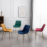 ZUN Aufurr Modern Velvet Dining Chair, Set of 2, Gold T2574P164605
